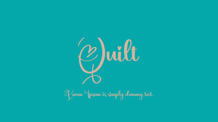 Quilt Font