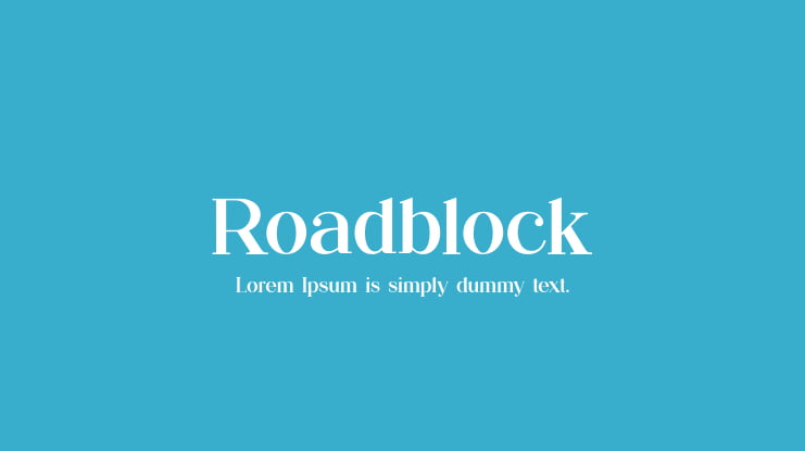 Roadblock Font Family