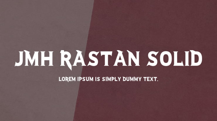 JMH Rastan Solid Font