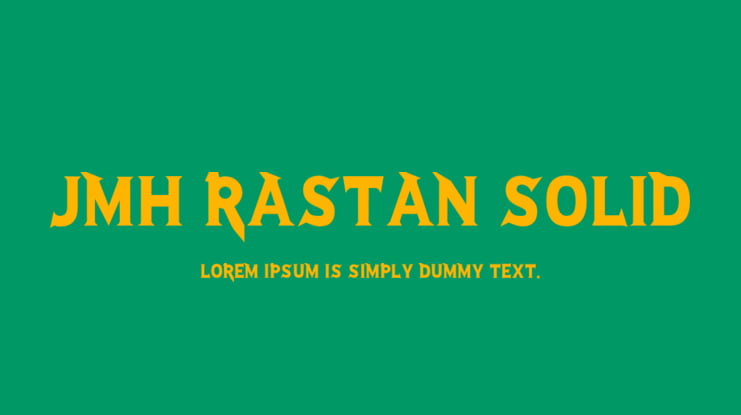 JMH Rastan Solid Font