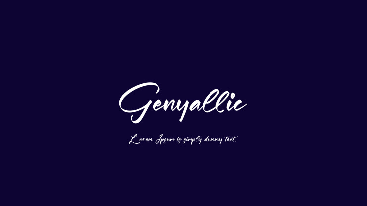 Genyallic Font