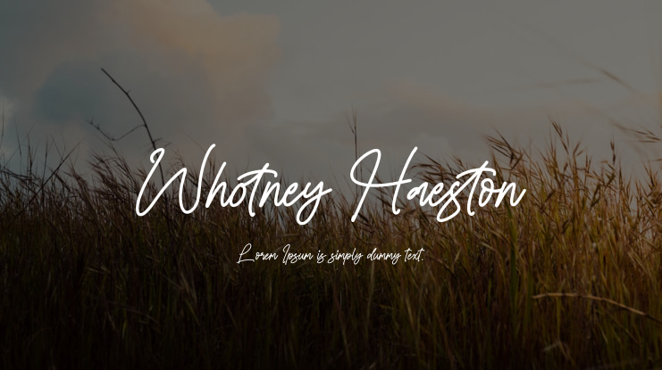 Whotney Haeston Font