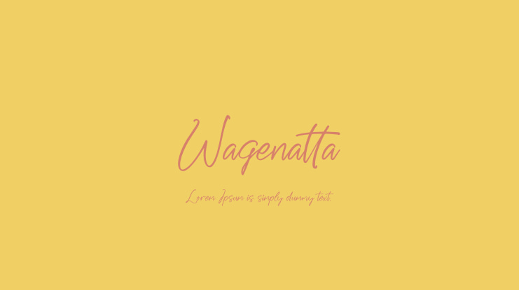 Wagenatta Font
