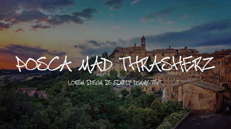 Posca Mad Thrasherz Font