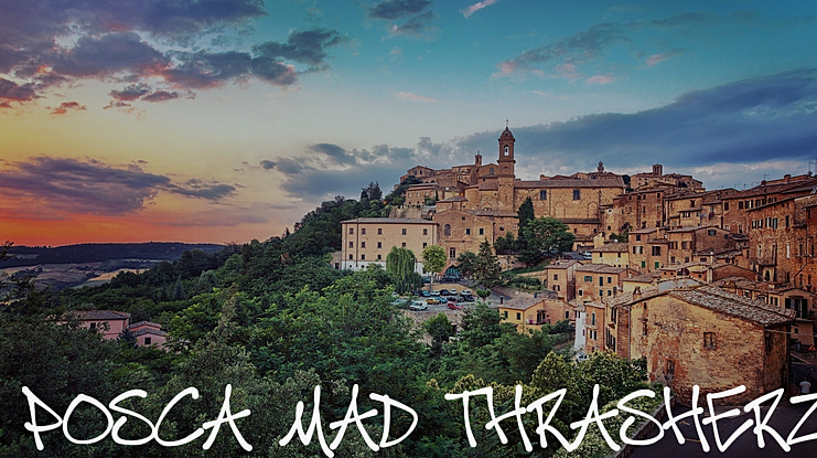 Posca Mad Thrasherz Font