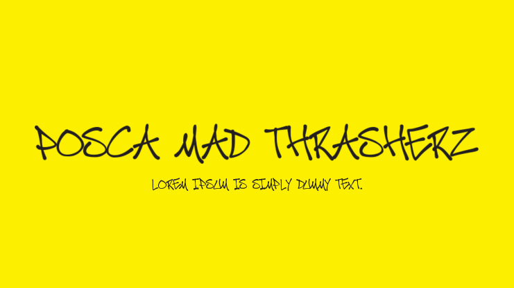 Posca Mad Thrasherz Font