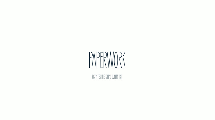 Paperwork Font