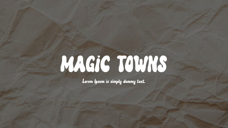 MAGIC TOWNS Font