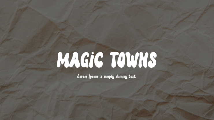 MAGIC TOWNS Font