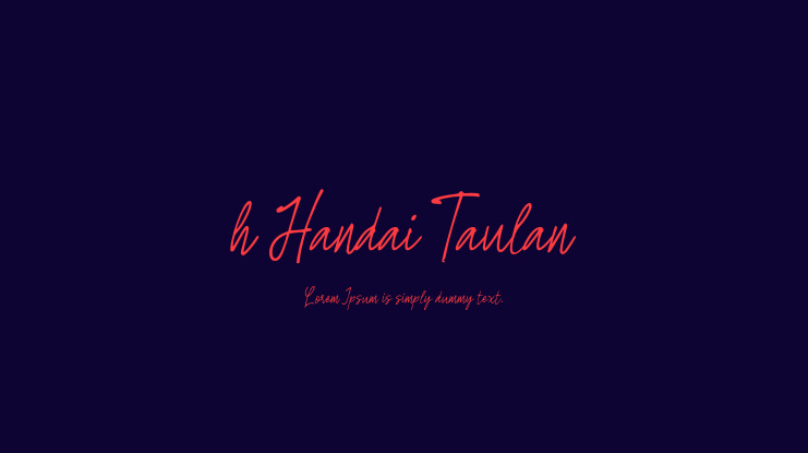 h Handai Taulan Font