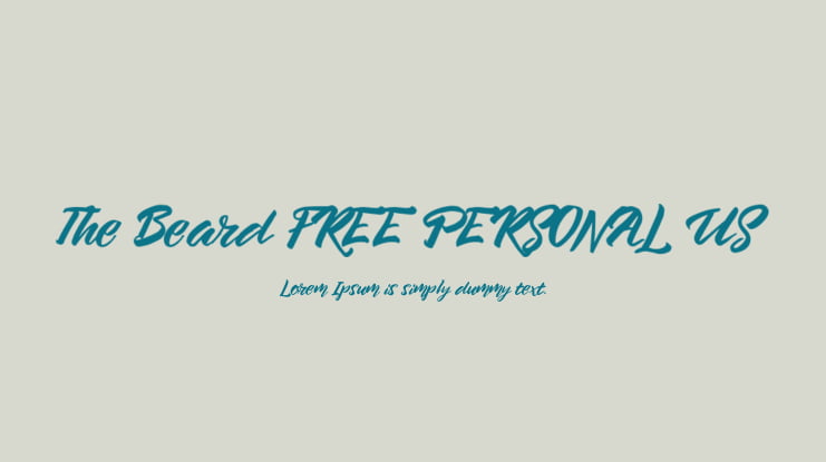 The Beard FREE PERSONAL US Font