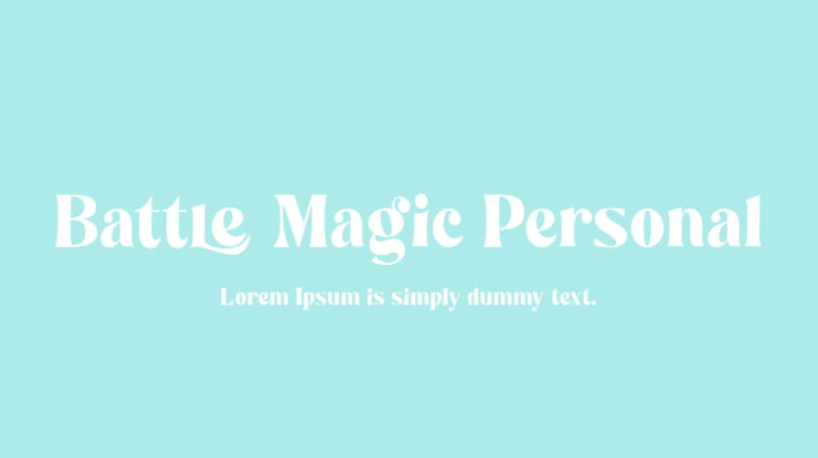 Battle Magic Personal Font