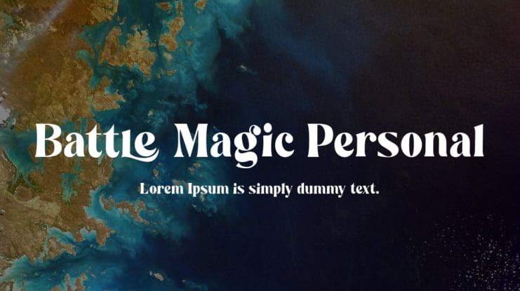 Battle Magic Personal Font