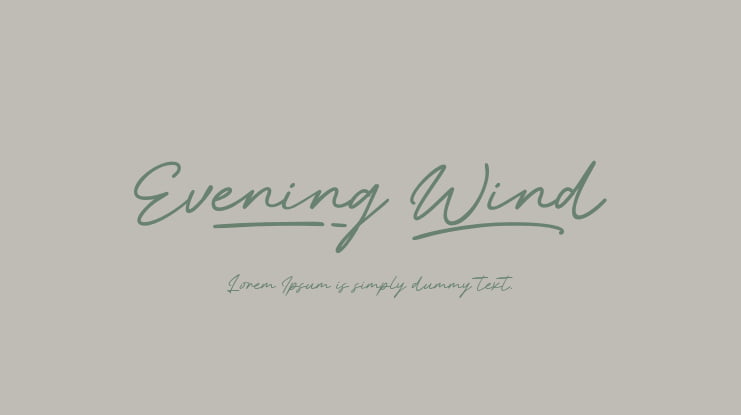 Evening Wind Font