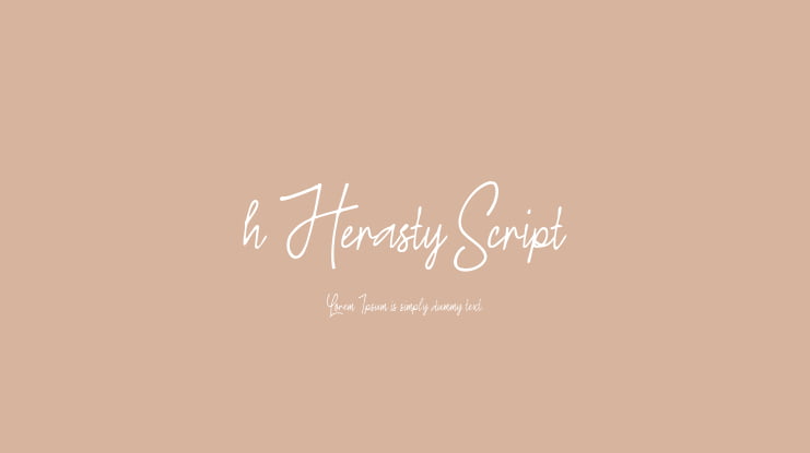 h Herasty Script Font