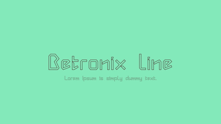 Betronix line Font Family