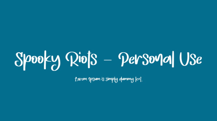 Spooky Riots - Personal Use Font