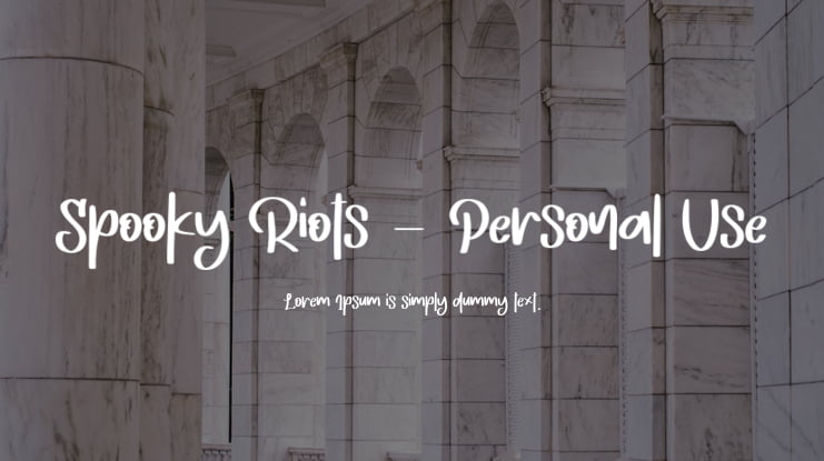 Spooky Riots - Personal Use Font