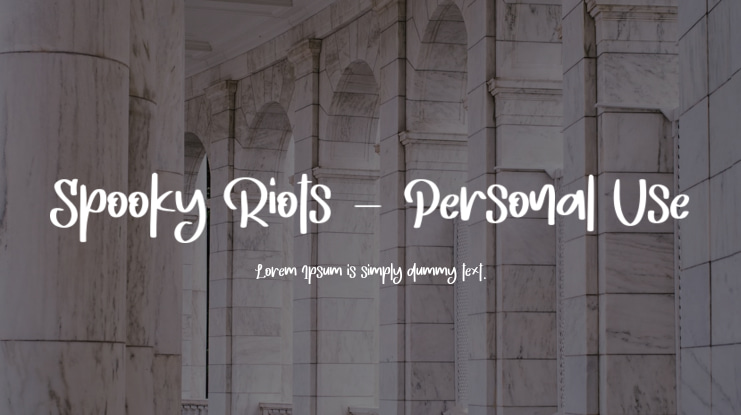 Spooky Riots - Personal Use Font