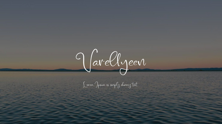Varellyeen Font