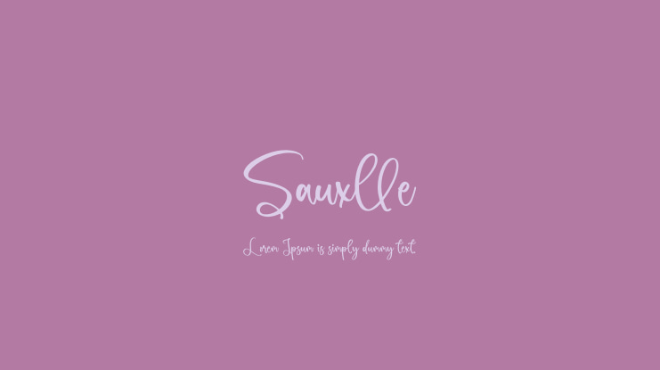Sauxlle Font