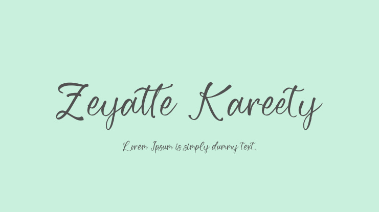 Zeyatte Kareety Font