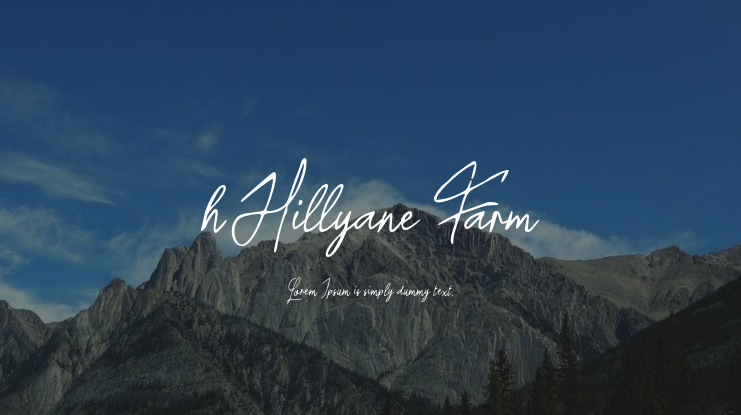 h Hillyane Farm Font