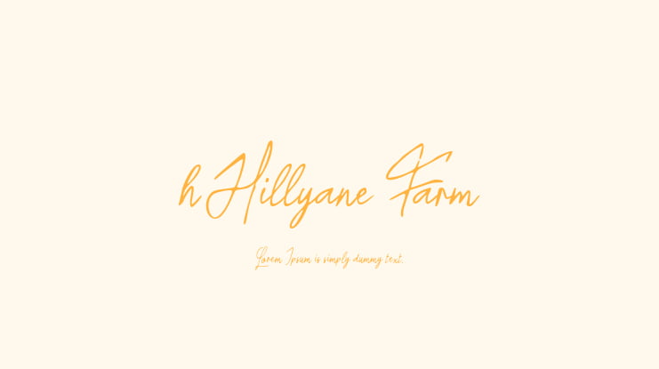 h Hillyane Farm Font