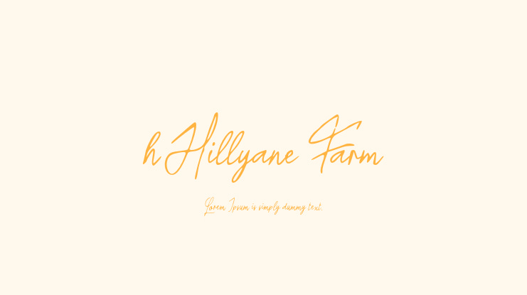 h Hillyane Farm Font