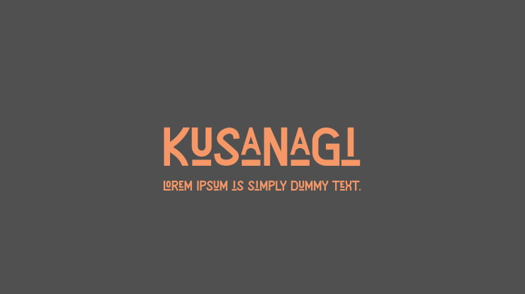 Kusanagi Font
