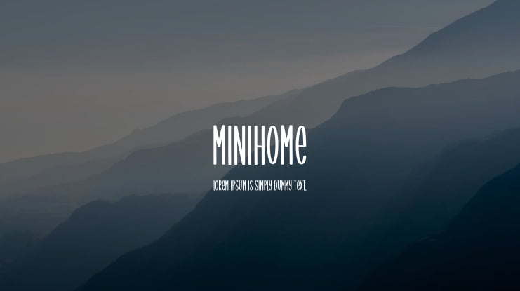Minihome Font