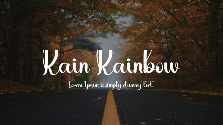 Rain Rainbow Font