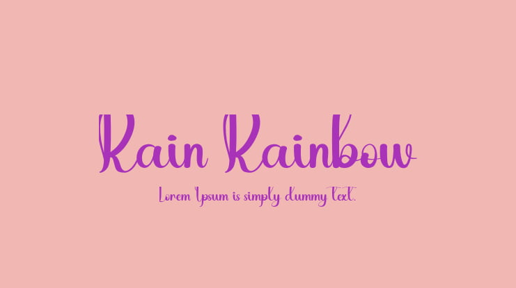 Rain Rainbow Font