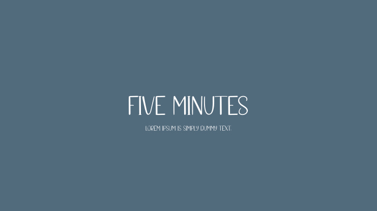 Five Minutes Font