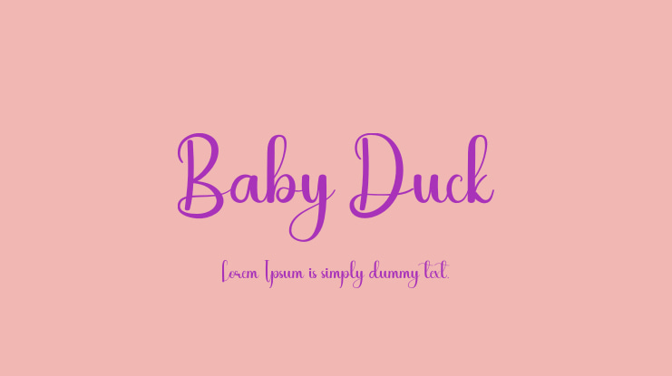Baby Duck Font