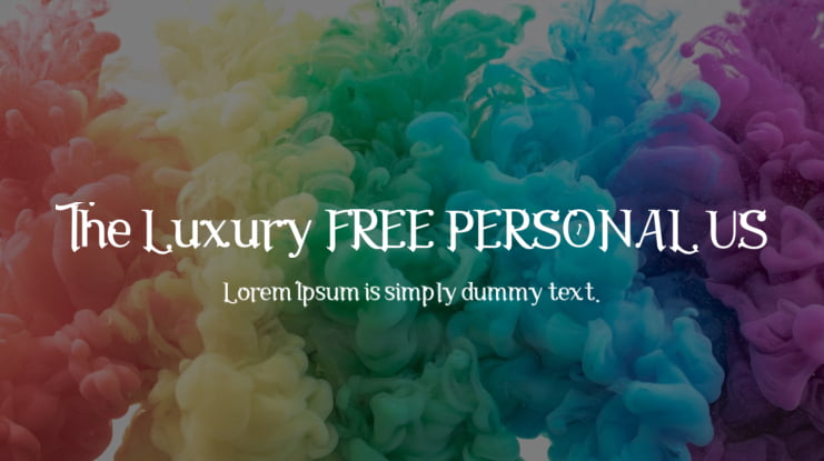 The Luxury FREE PERSONAL US Font