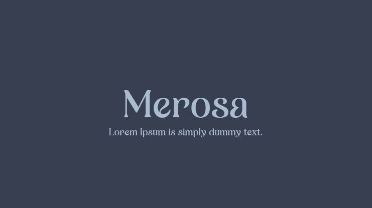 Merosa Font Family