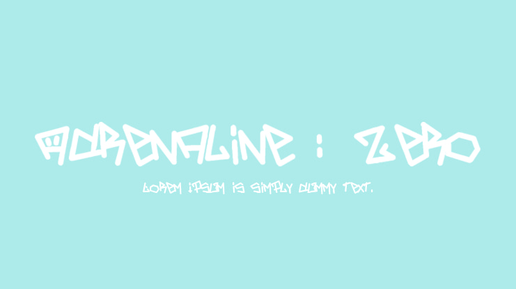 Adrenaline : Zero Font