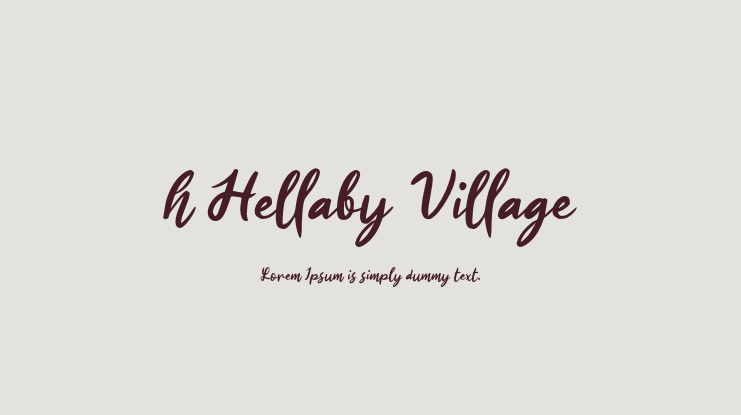 h Hellaby Village Font