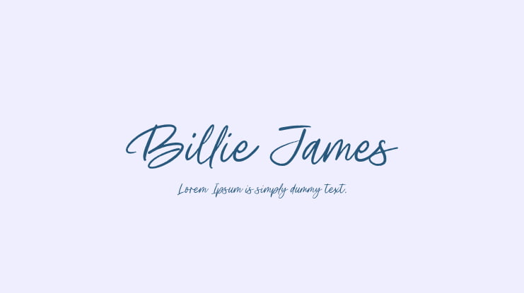 Billie James Font