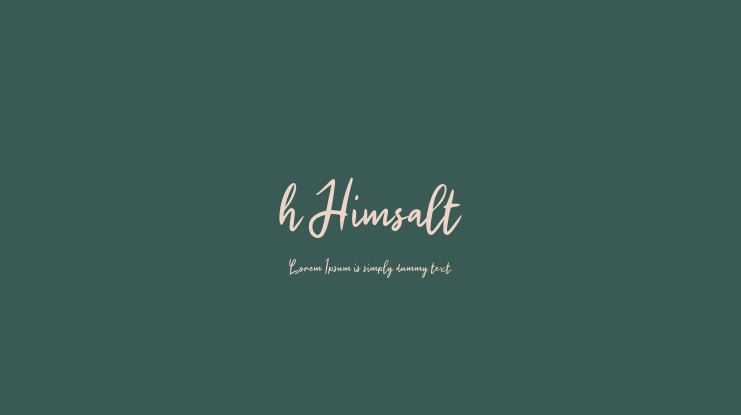 h Himsalt Font