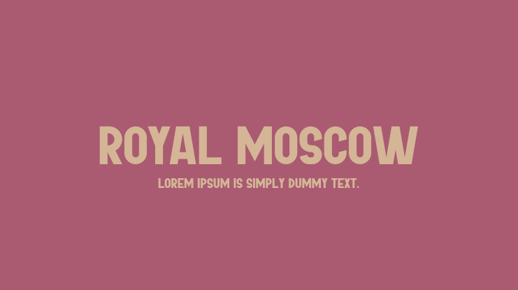 ROYAL MOSCOW Font
