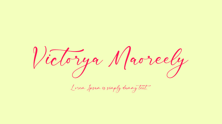 Victorya Maoreely Font