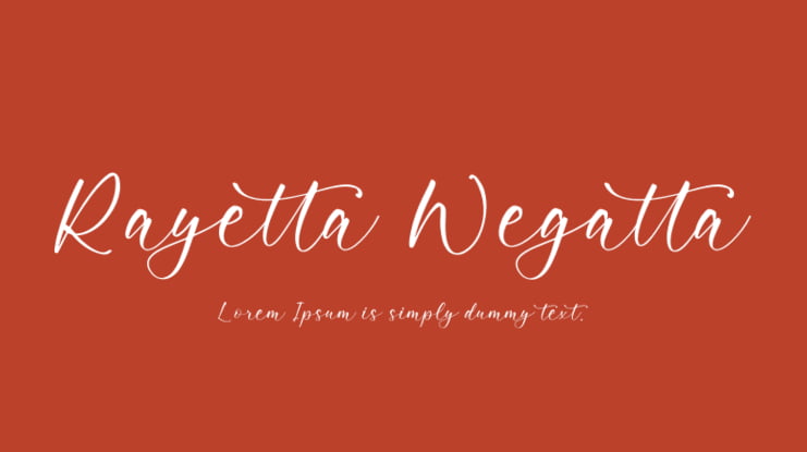 Rayetta Wegatta Font