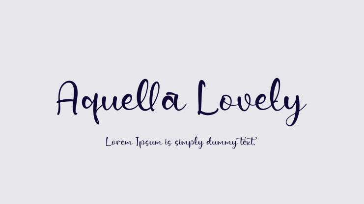 Aquella Lovely Font
