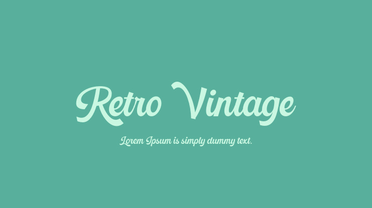 Retro Vintage Font Family