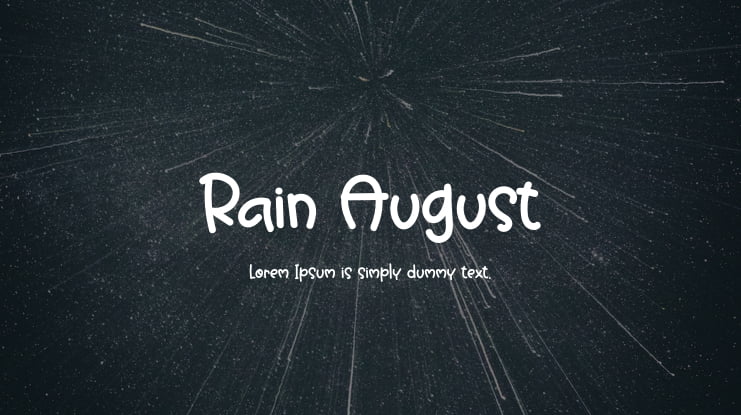 Rain August Font