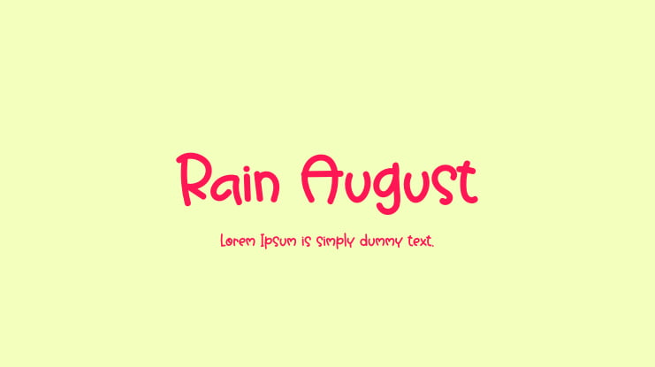 Rain August Font