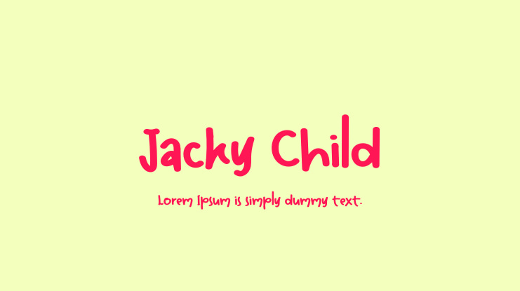 Jacky Child Font