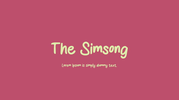 The Simsong Font
